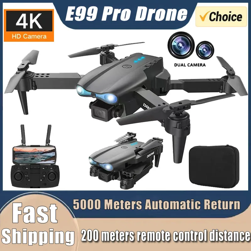 Drone Ae Rc - โดรนรุ่นใหม่ E99Pro RC 4K ระดับมืออาชีพ พร้อมกล้องมุมกว้างคู่