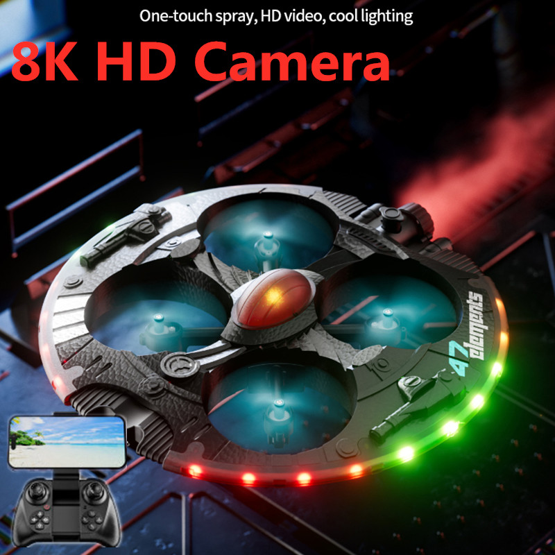 Drone Rc Fpv Manual - โดรนขนาดเล็ก 8K WIFI FPV พร้อมไฟสเปรย์ โหมด