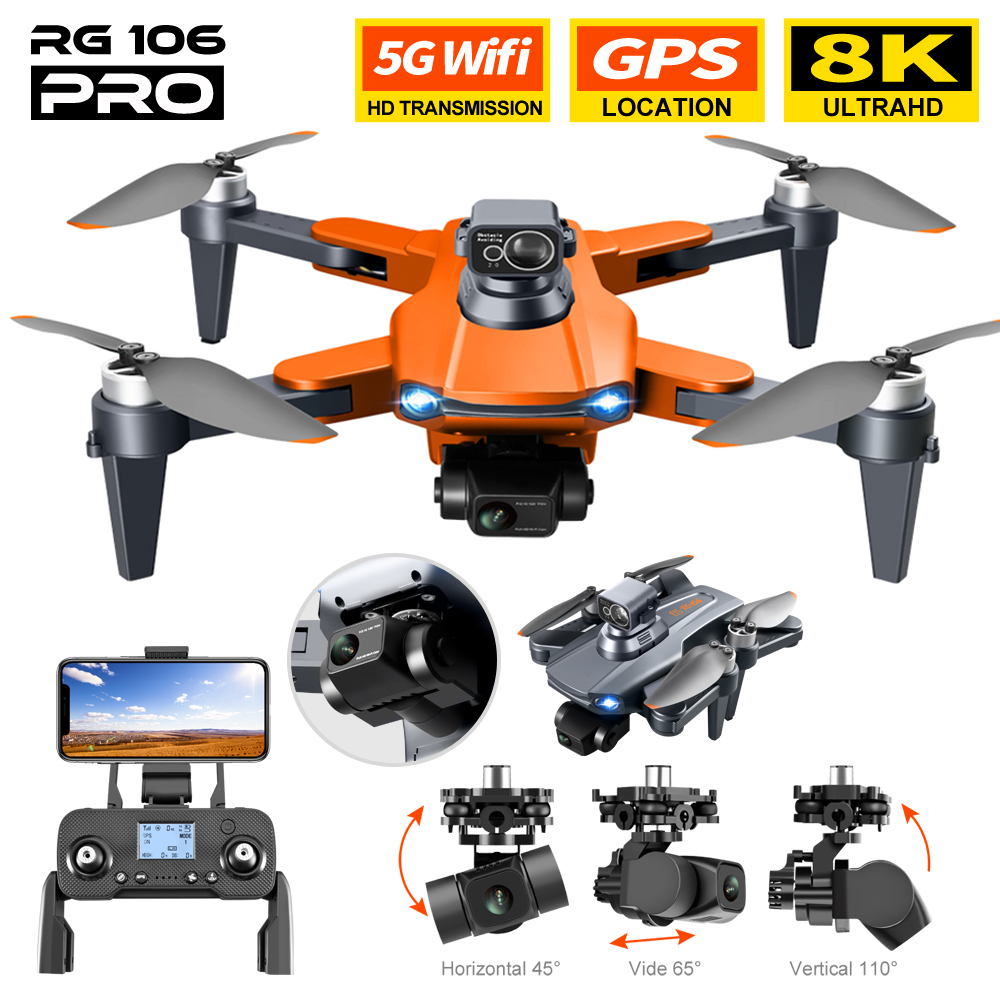 Drone Rc Fpv Manual - RG106 PRO Drone 8K กล้อง Profesional