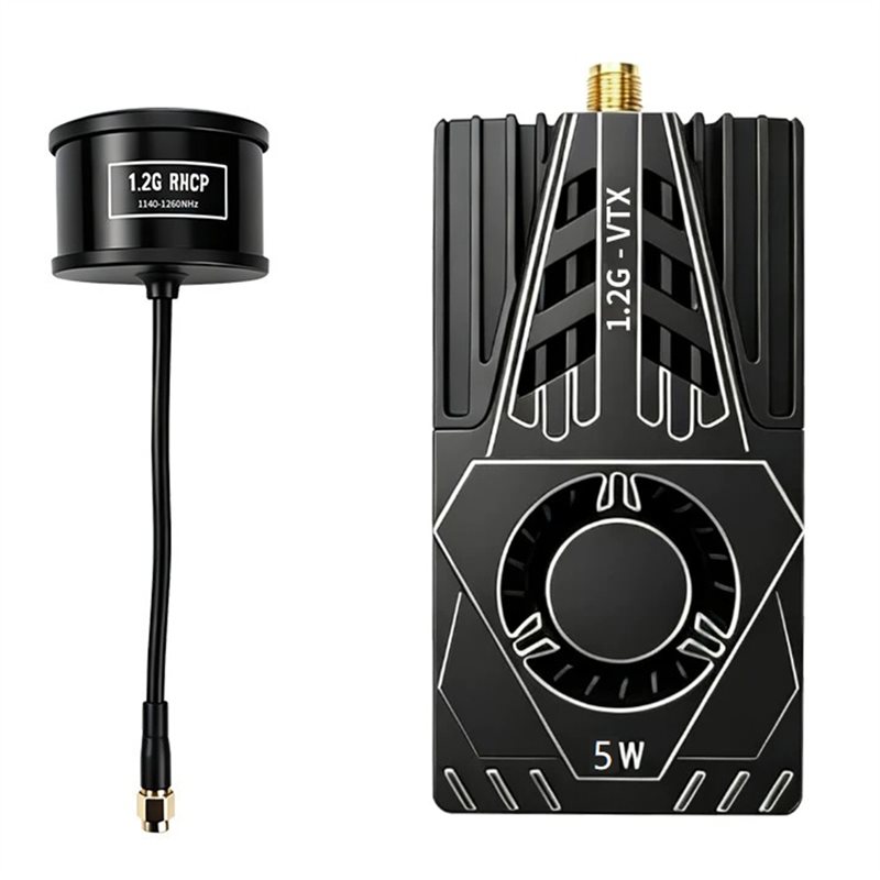 Rc Transmitter - VTX สำหรับเครื่องส่งสัญญาณวิดีโอ FPV 1.2Ghz 5W พร้อมเสาอากาศ