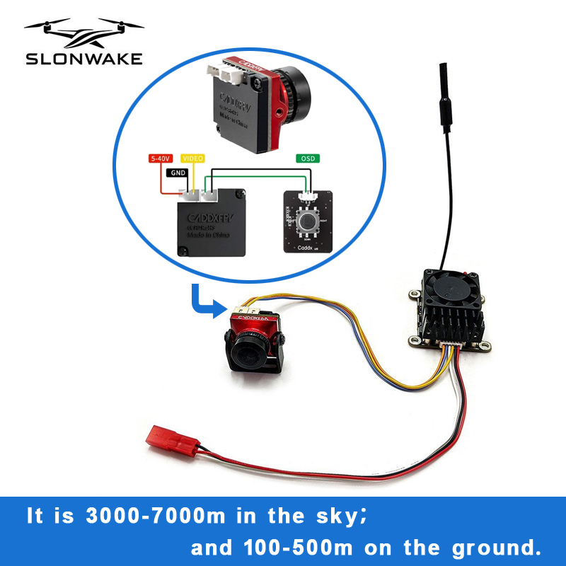 Caddx Fpv Camera - เครื่องส่งสัญญาณไร้สาย FPV ระยะไกล 5.8Ghz 2W 2000MW