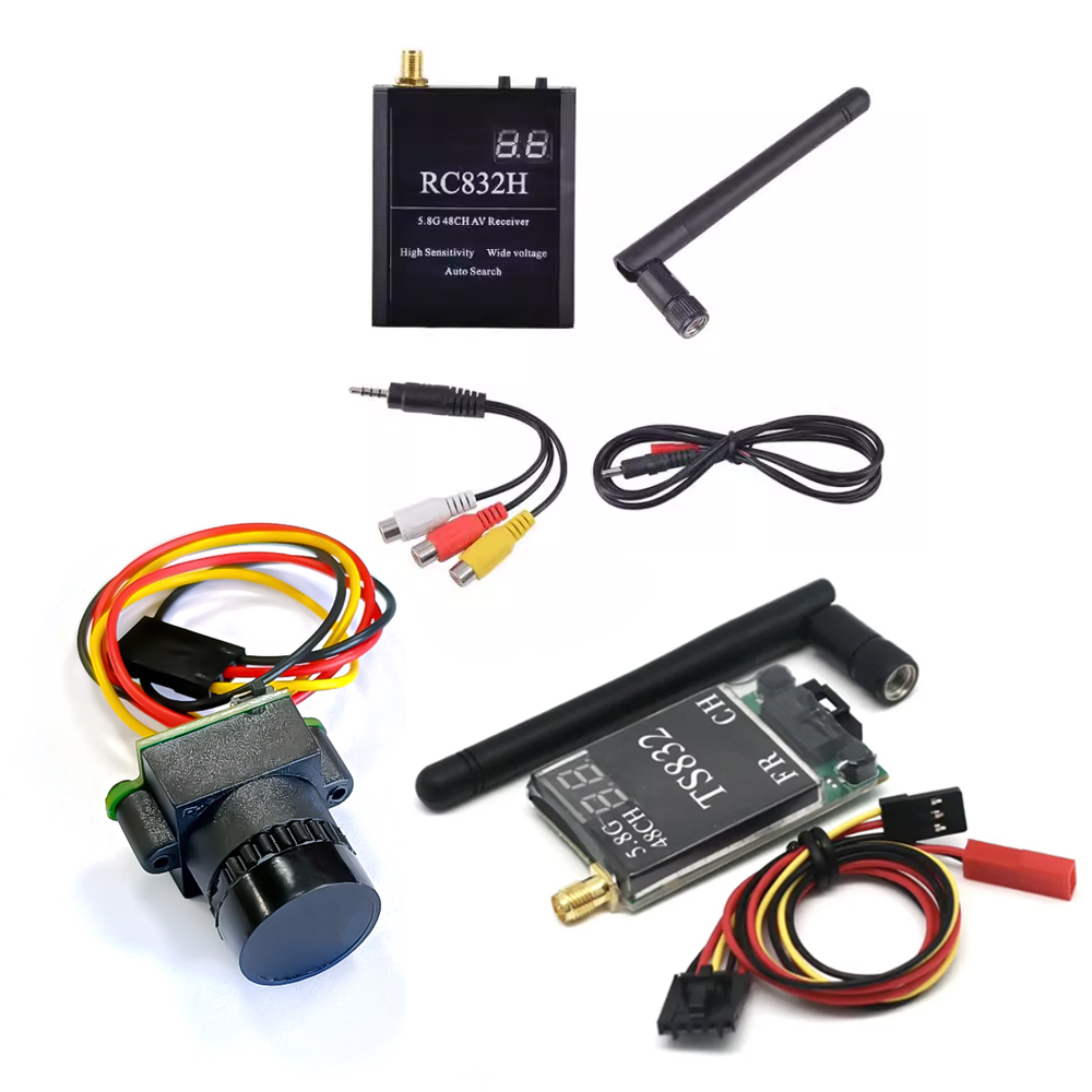 Fpv Antenna Receiver - ตัวรับสัญญาณ TS832 +RC832 +กล้อง 1000TVL 48CH
