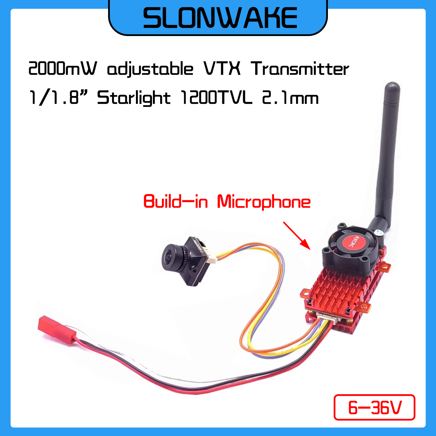 ไมโครโฟนไร้สาย VTX 2W ระยะไกลก - Caddx Fpv Camera บทวิจารณ์และราคา