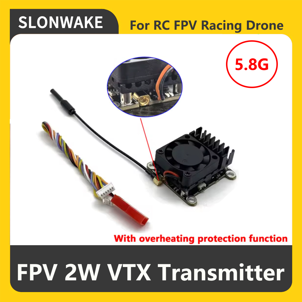 SLONWAKE 5.8G 2000mW FPV VTX ต - Drone Rc Controller And Receiver บทวิจารณ์และราคา