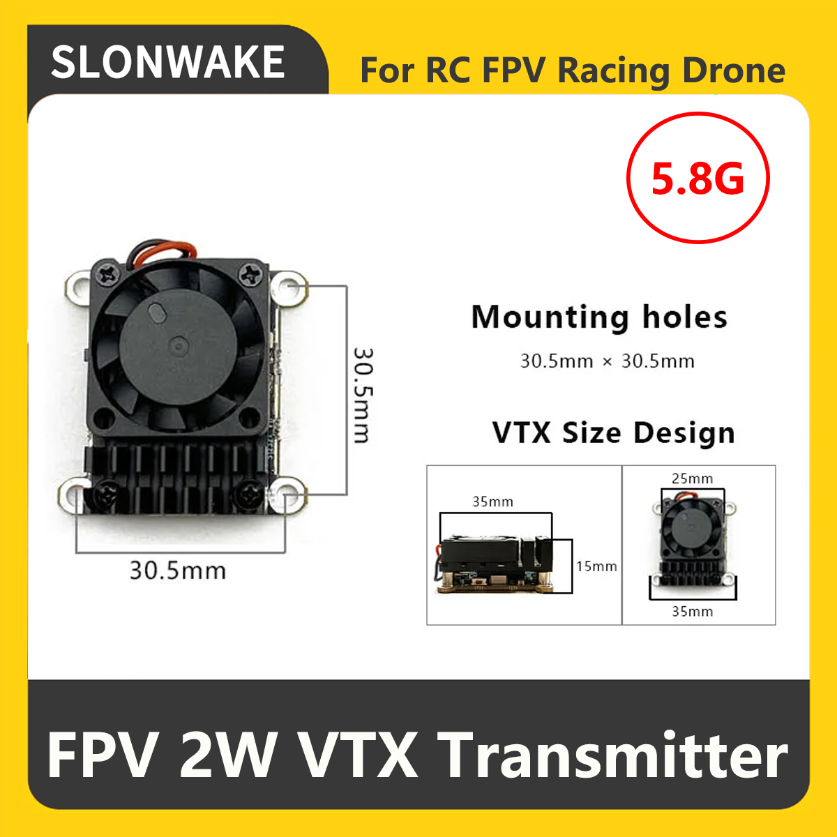 SLONWAKE 5.8G 2000mW FPV VTX ต - Drone Rc Controller And Receiver บทวิจารณ์และราคา