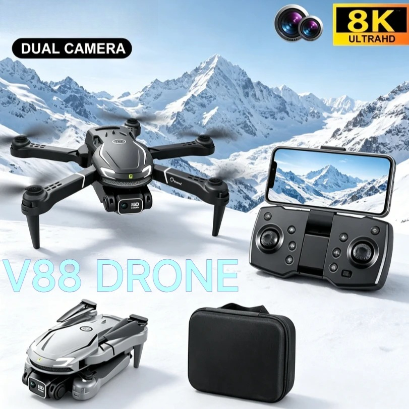 โดรนพับได้รุ่นใหม่ปี 2026 V88  - Drone Rc Foldable บทวิจารณ์และราคา