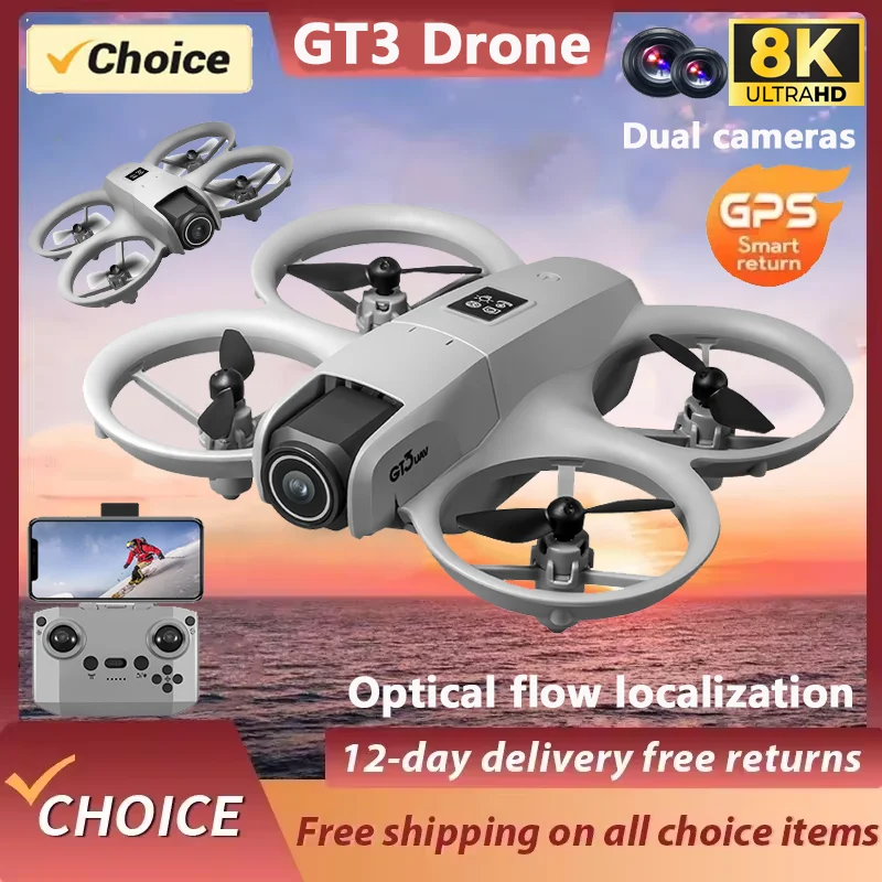 GT3 Drone กล้อง HD 8K, GPS FPV - Drone Rc Team City บทวิจารณ์และราคา