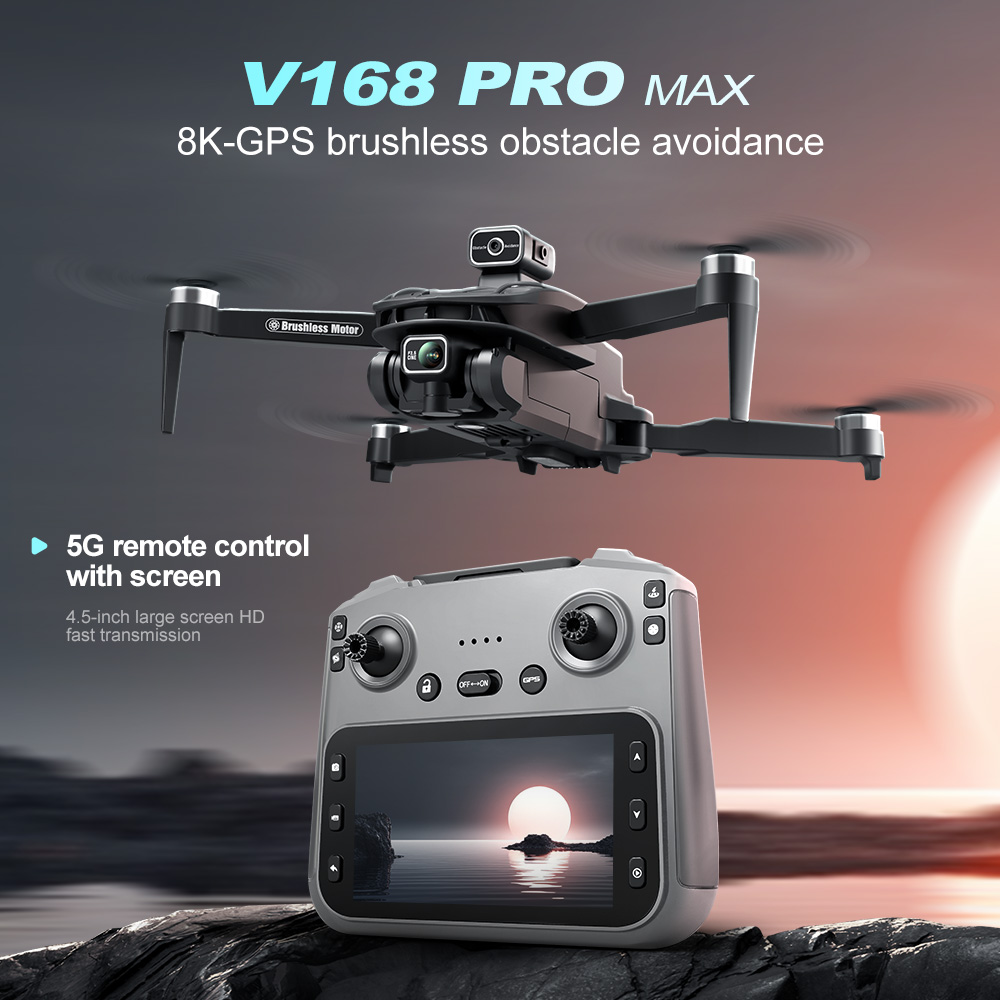 โดรนรุ่นดั้งเดิม V168 MAX GPS  - Drone Rc Foldable บทวิจารณ์และราคา